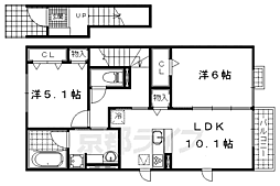 シャルムTAKASAGO2 2LDKの間取図画像