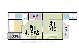 東光荘 2Kの間取図画像