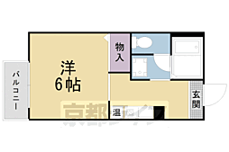 セリバテール 1Kの間取図画像