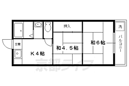 ベルフラール 2Kの間取図画像