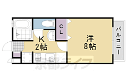 ウイルコート山崎 1Kの間取図画像