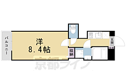 GRANDECOURT御薗橋 1Kの間取図画像