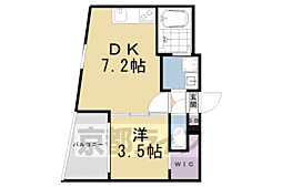 ファステート京都東寺グラン 1DKの間取図画像