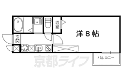 アークリード平野 1Kの間取図画像