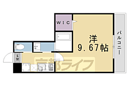 仮)フラッティ三軒町 1Kの間取図画像