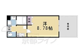 仮)フラッティ三軒町 1Kの間取図画像