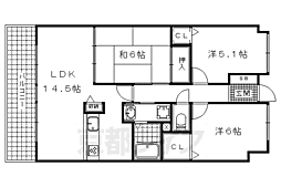 ヴィルヌーブ大津におの浜C棟 3LDKの間取図画像