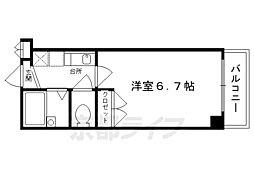 ドミール黒門 1Kの間取図画像