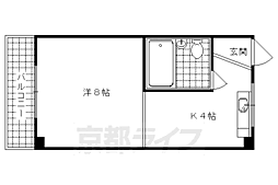 サンレモ・トーヨーハイツ 1Kの間取図画像