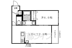Maisonギンボシ 1LDKの間取図画像
