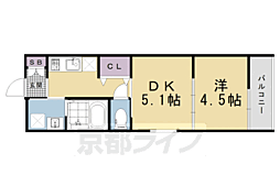 アドバンス京都リエートI 1DKの間取図画像