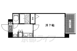 プレサンス京大南 1Kの間取図画像