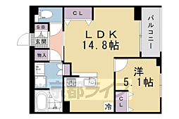 THE RESIDENCE御車道 1LDKの間取図画像