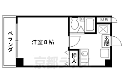 シャロム吉祥院 1Kの間取図画像