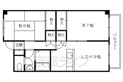 ヴィレッヂ西賀茂 2LDKの間取図画像