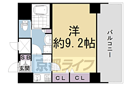 プレサンス京都四条大宮 1Kの間取図画像