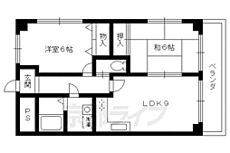 パレ・グランシャリオ 2LDKの間取図画像