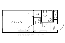CASA八木 1Kの間取図画像