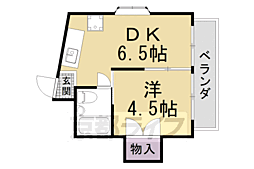 第2ふもとビル 1DKの間取図画像
