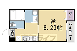 MESA VERDE 京都北大路II 1Kの間取図画像