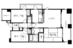 パインフィールド洛南 3LDKの間取図画像