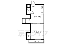 モノ・シャカ憧 1DKの間取図画像