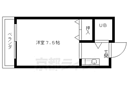 サンハイム幸 1Kの間取図画像
