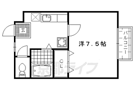 京都府京都市右京区御室岡ノ裾町（賃貸アパート1K・2階・23.33㎡） その2