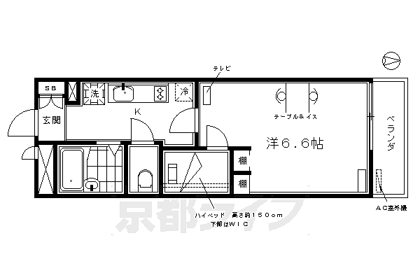 レオパレスＳＯＡＲＥＲIII 406｜京都府京都市南区吉祥院這登西町(賃貸アパート1K・4階・19.87㎡)の写真 その2