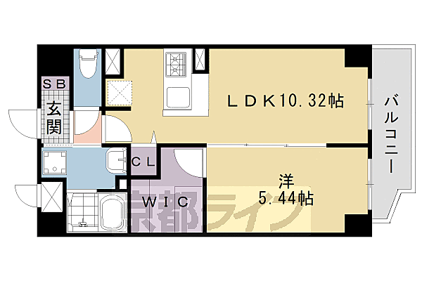 西大路新築ＰＪ 501｜京都府京都市南区吉祥院三ノ宮町(賃貸マンション1LDK・5階・41.60㎡)の写真 その2