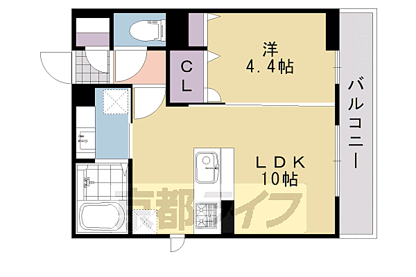 竹の小径 203｜京都府向日市寺戸町(賃貸アパート1LDK・2階・35.30㎡)の写真 その2