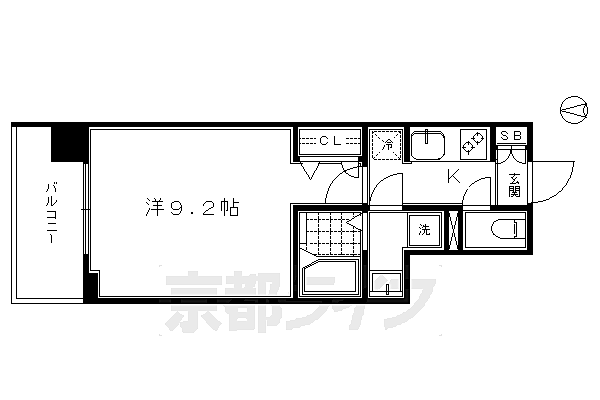 ベラジオ西大路五条 302｜京都府京都市下京区西七条東御前田町(賃貸マンション1K・3階・28.06㎡)の写真 その2