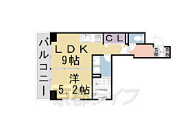 京都府京都市中京区西ノ京南聖町（賃貸マンション1LDK・4階・37.74㎡） その2