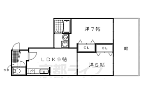 京都府京都市右京区花園木辻南町（賃貸マンション2LDK・1階・51.00㎡） その2