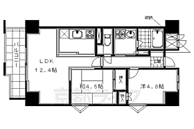 パインフィールド七条 401 ｜ 京都府京都市下京区西七条比輪田町（賃貸マンション2LDK・4階・49.98㎡） その2