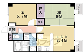 京都府京都市中京区姉大宮町東側（賃貸マンション2LDK・4階・46.03㎡） その2