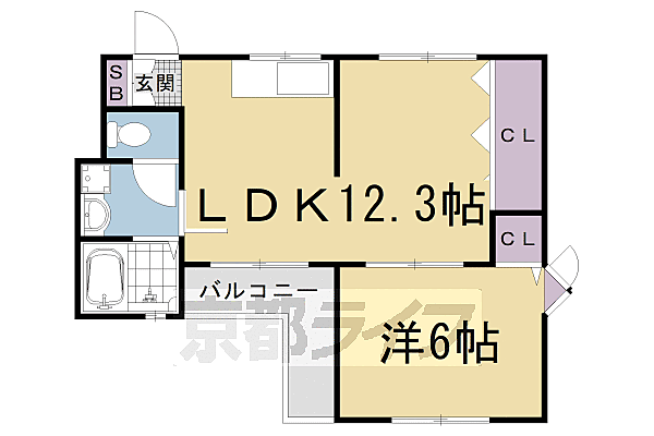 京都府京都市右京区西院西今田町(賃貸マンション1LDK・1階・41.96㎡)の写真 その2