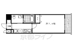 アーバンフラッツ四条西洞院 3階1Kの間取り