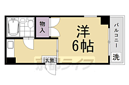 ベルメゾン堀川 2階1Kの間取り