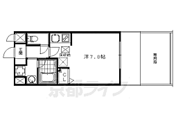 ベラジオ四条大宮II 1階1Kの間取り