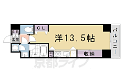 Ｇｒａｎｄ　Ｅ’ｔｅｒｎａ　京都 7階ワンルームの間取り