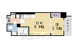 阪急京都本線 西京極駅 徒歩10分の賃貸マンション 5階1LDKの間取り