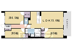 JR山陰本線 嵯峨嵐山駅 徒歩3分の賃貸マンション 3階3LDKの間取り