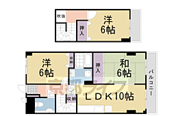 阪急京都本線 桂駅 徒歩30分の賃貸マンション 4階3LDKの間取り