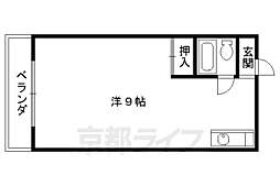 近鉄京都線 伏見駅 徒歩2分の賃貸マンション 2階ワンルームの間取り
