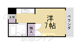 クリオにしぐち 1Kの間取図画像