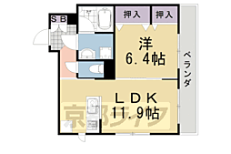 阪急京都本線 桂駅 徒歩18分の賃貸アパート 1階1LDKの間取り