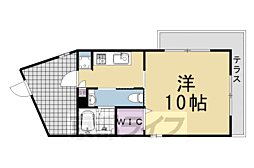 阪急京都本線 桂駅 徒歩8分の賃貸マンション 1階1Kの間取り