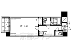 京阪本線 藤森駅 徒歩6分の賃貸マンション 7階1Kの間取り