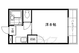 京阪本線 丹波橋駅 徒歩5分の賃貸マンション 4階1Kの間取り